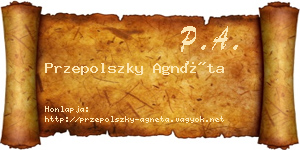 Przepolszky Agnéta névjegykártya